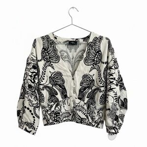 Elegant Black and White Women's Blouse